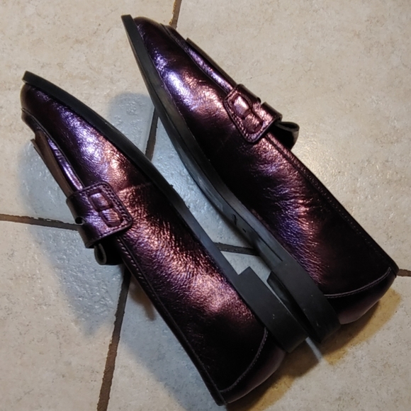 Metallic Purple Charles & Keith Penny Loafers - Picture 2 of 8
